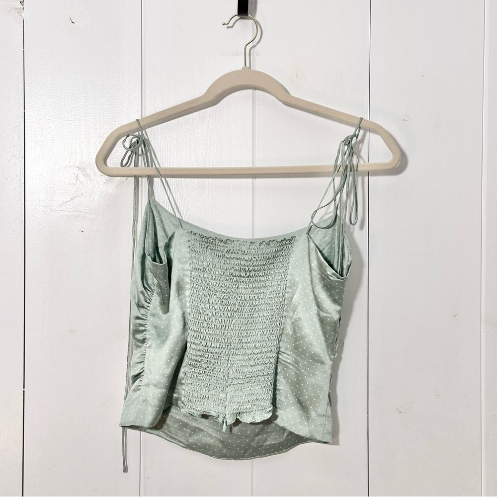 Reformation Lucrezia Silk Top In Verine Size 8 - Picture 10 of 14